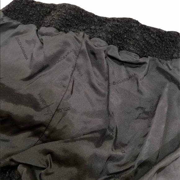Dolce & Gabbana Black Tweed Fuzzy Skirt 44 - Picture 5 of 8